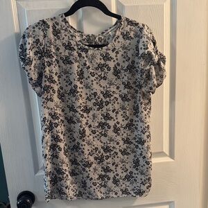 Counterparts Black and White Floral Blouse